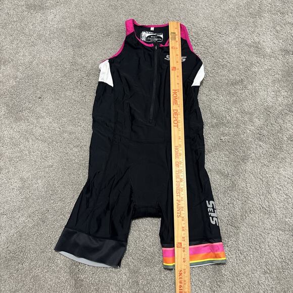 SL3S Cycling Bib Shorts Mens Medium Triathlon Race Suit Nylon Spandex Padded - Picture 5 of 5